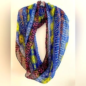 GORGEOUS multicolor silky loop scarf!